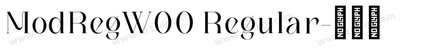 ModRegW00 Regular字体转换